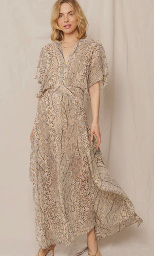 Maisie Printed Quaze Maxi Dress