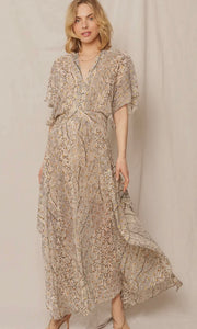 Maisie Printed Quaze Maxi Dress