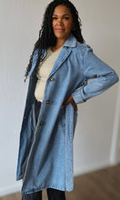 Hannah Belted Denim Trench Coat