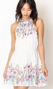 Mateo Floral Sleeveless Mini Dress