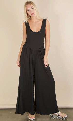 Gerarda Casual Ribbed Knit Sleeveless Jumpsuit