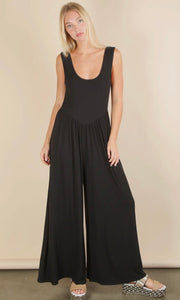 Gerarda Casual Ribbed Knit Sleeveless Jumpsuit