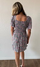 Olsen Floral Front Cut Out Mini Dress