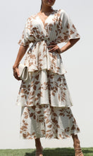Lana Printed Tired Woven Midi Dress