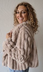 Monroe Faux Fur Crop Jacket