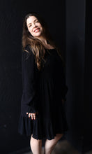 Ori Black Smocked Waist Ruffle Mini Dress