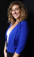 Mable Royal Blue Open Bolero Knit Cardigan