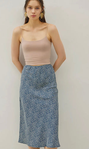 Brooklyn Teal Floral Print Skirt