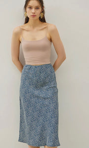 Brooklyn Teal Floral Print Skirt