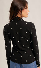 Angel Black Mock Neck Long Sleeve Top