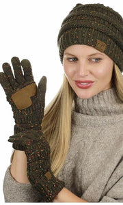 CC Beanie Confetti Touch Screen Knit Gloves