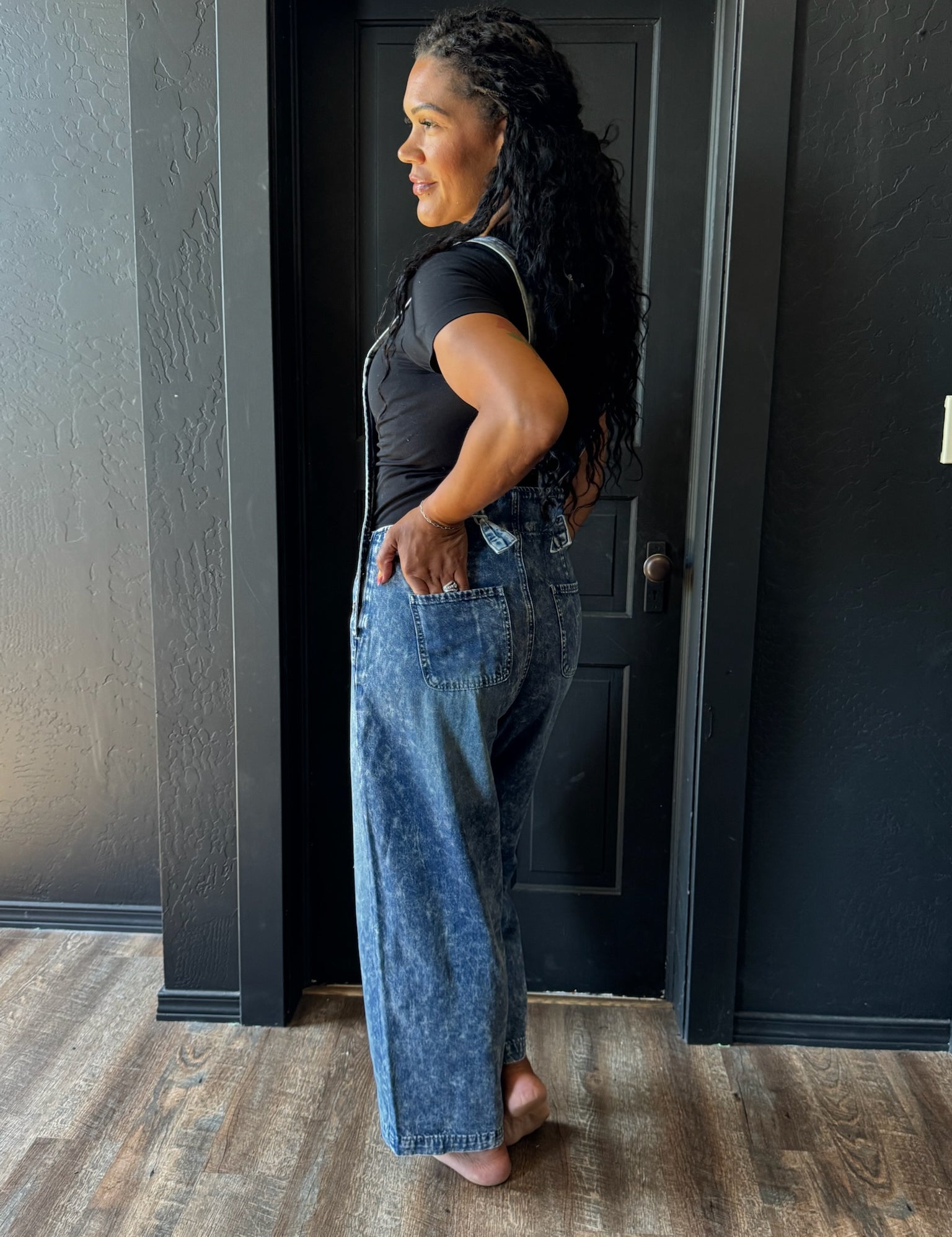 Leo Washed Denim Overalls