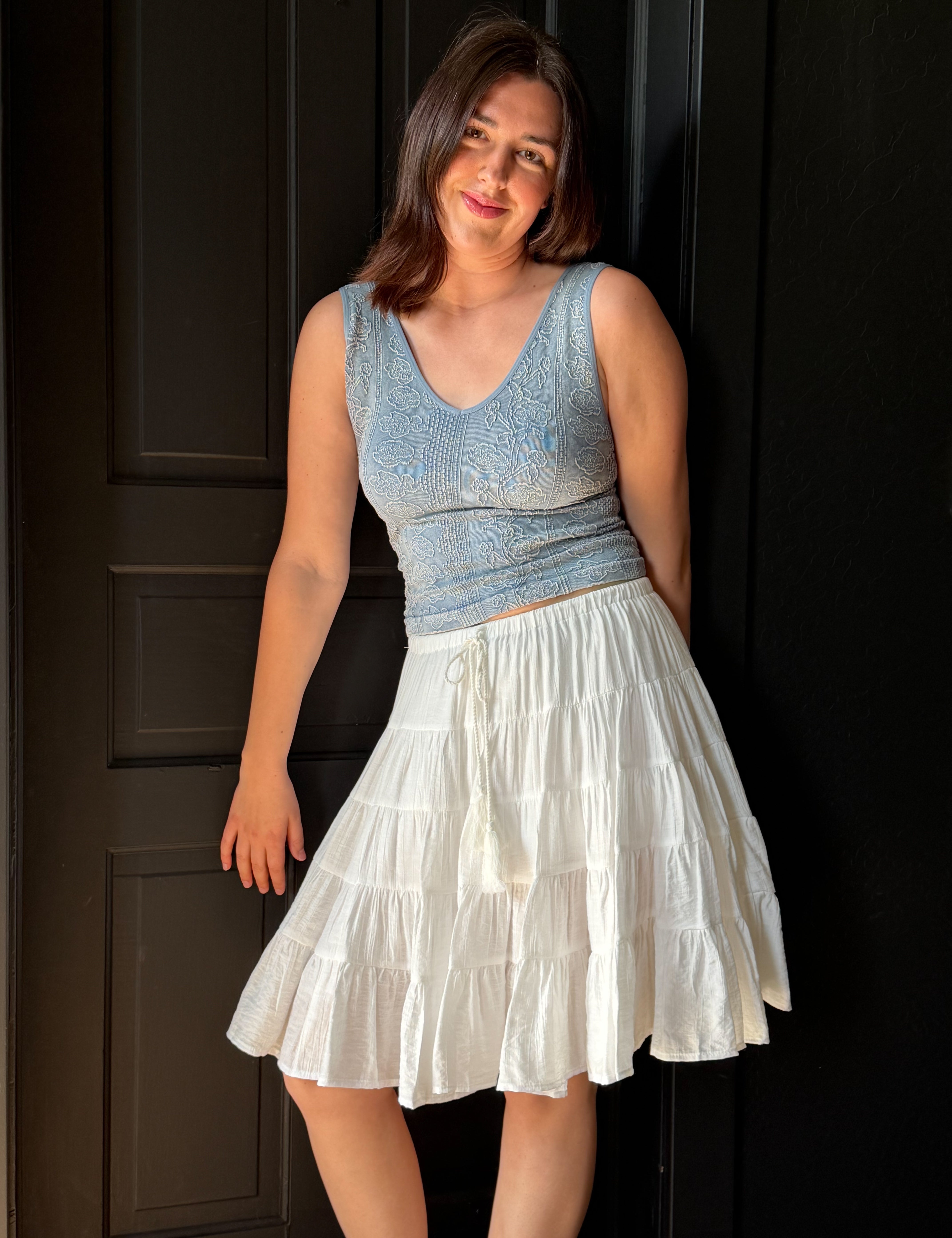 Ginger Flared Pleated Mini Skirt