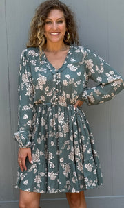 McKayla Ruffle Neck Tie Side Mini Dress