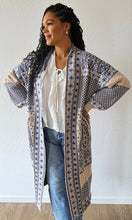 Marian Paisley Motif Sweater Coatigan