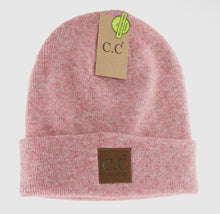 Soft Ribbed Leather Patch C.C. Beanie