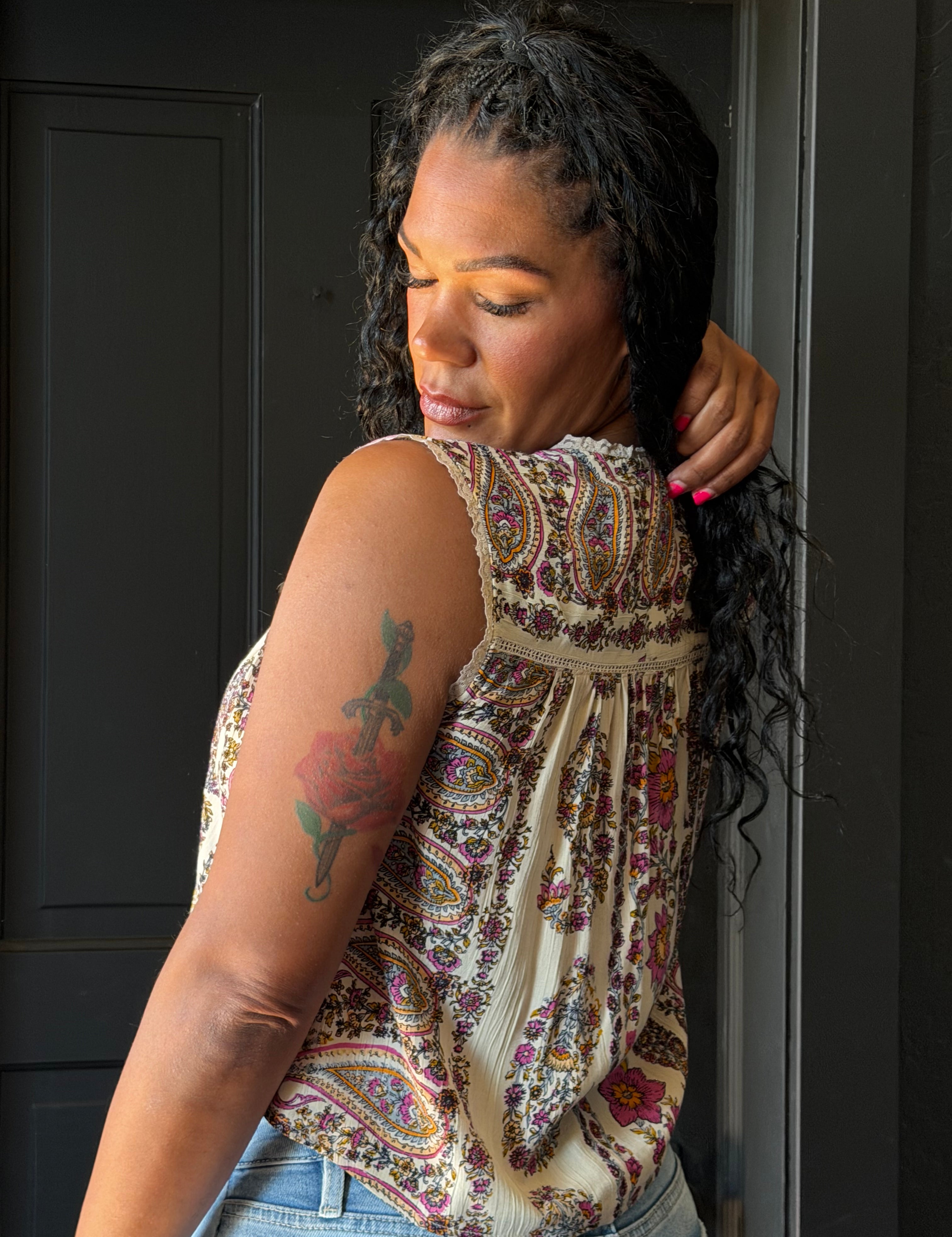 Mason Wildflower Patchwork Tank