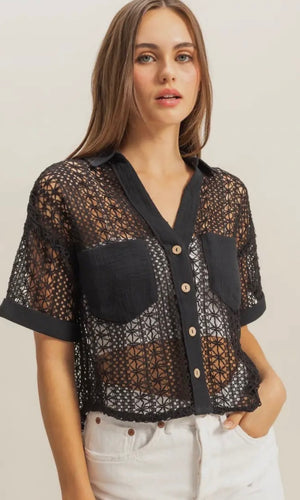 Kaylnn Lace Short Sleeve Top