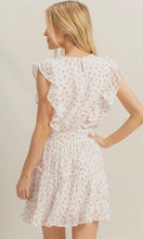 Kayla White Ditsy Floral High Neck Mini Dress