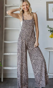 Rosalyn Animal Print Overall Jumpsuit