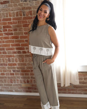 Tripp Olive Soft Linen Tank with Contrast Hem