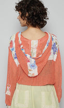 Favion Vintage Washed Crochet Hoodie Jacket With Patchwork