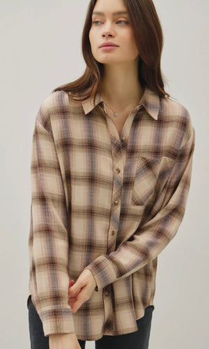 Larry Brown Shade Plaid Boxy Shirt