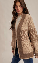 Mabel Patterned Open Sweater Cardigan