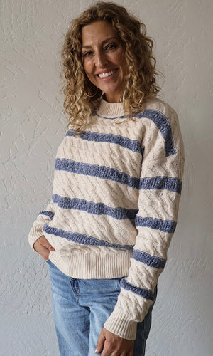 Memphis Lurex Striped Sweater