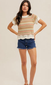 Finlee Multi Striped Sweater Knit Top