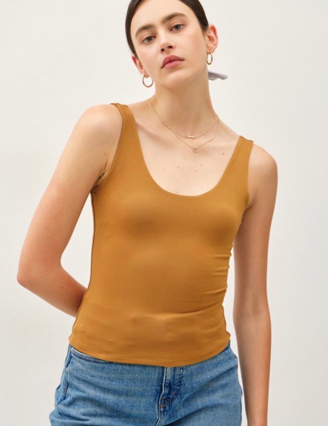Gaxton Basic Scoop Neck Tank