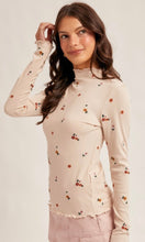 Amelia Ecru Mock Neck Long Sleeve Top