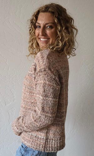 Miracle Multi Color Boucle Sweater Top