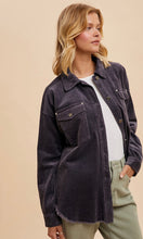 Jayla Raw Hem Corduroy Shacket