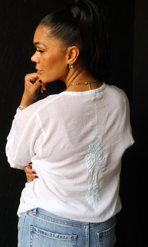 Oliver Cotton Blouse Embroidery Back