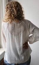 Maurice White V-neck Ruffle Long Sleeve Blouse