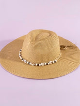 Emerson Beaded Cowrie Shell Straw Cowboy Hat