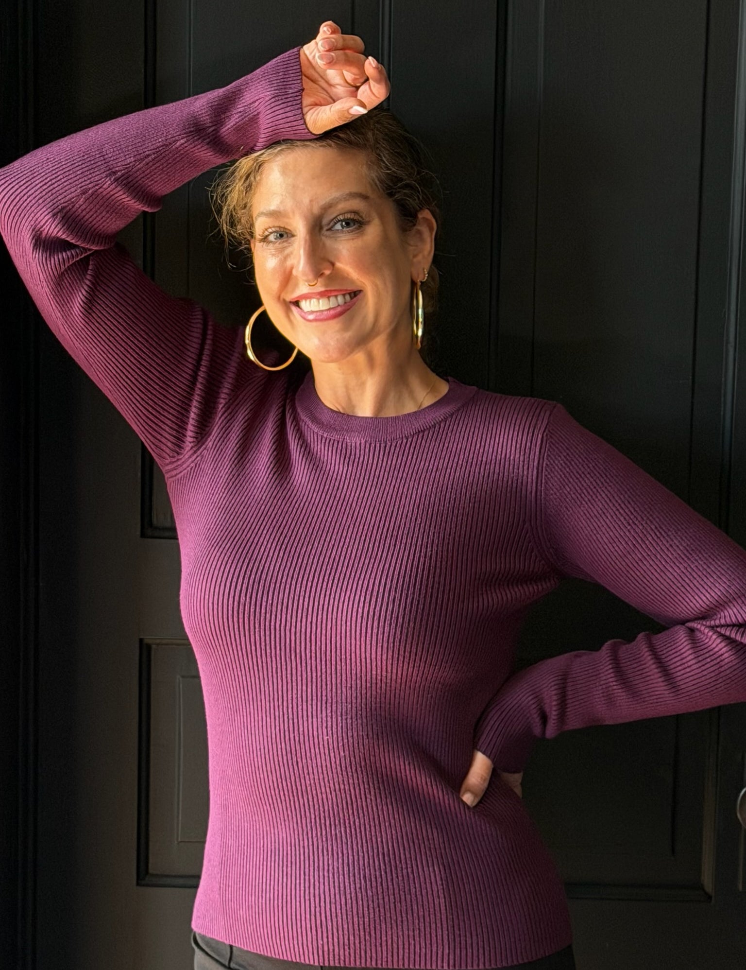 Marlow Classic Crewneck Long Sleeve Rib Sweater
