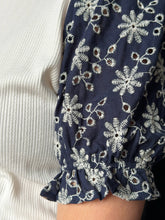 Uri Flora Contrast Puff Sleeve Top