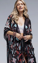 Edna Leaf and Flower Print Kimono