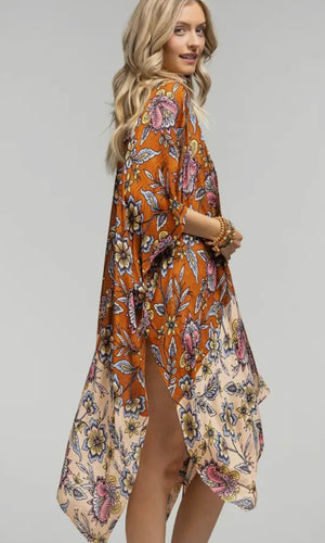 Aluna Garden Floral Print Kimono