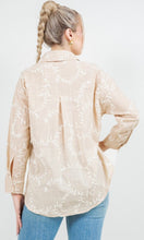 Kimmy Button Down Embroidery Linen Top