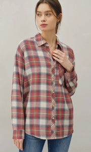 Logan Classic Rosewood Plaid Shirt