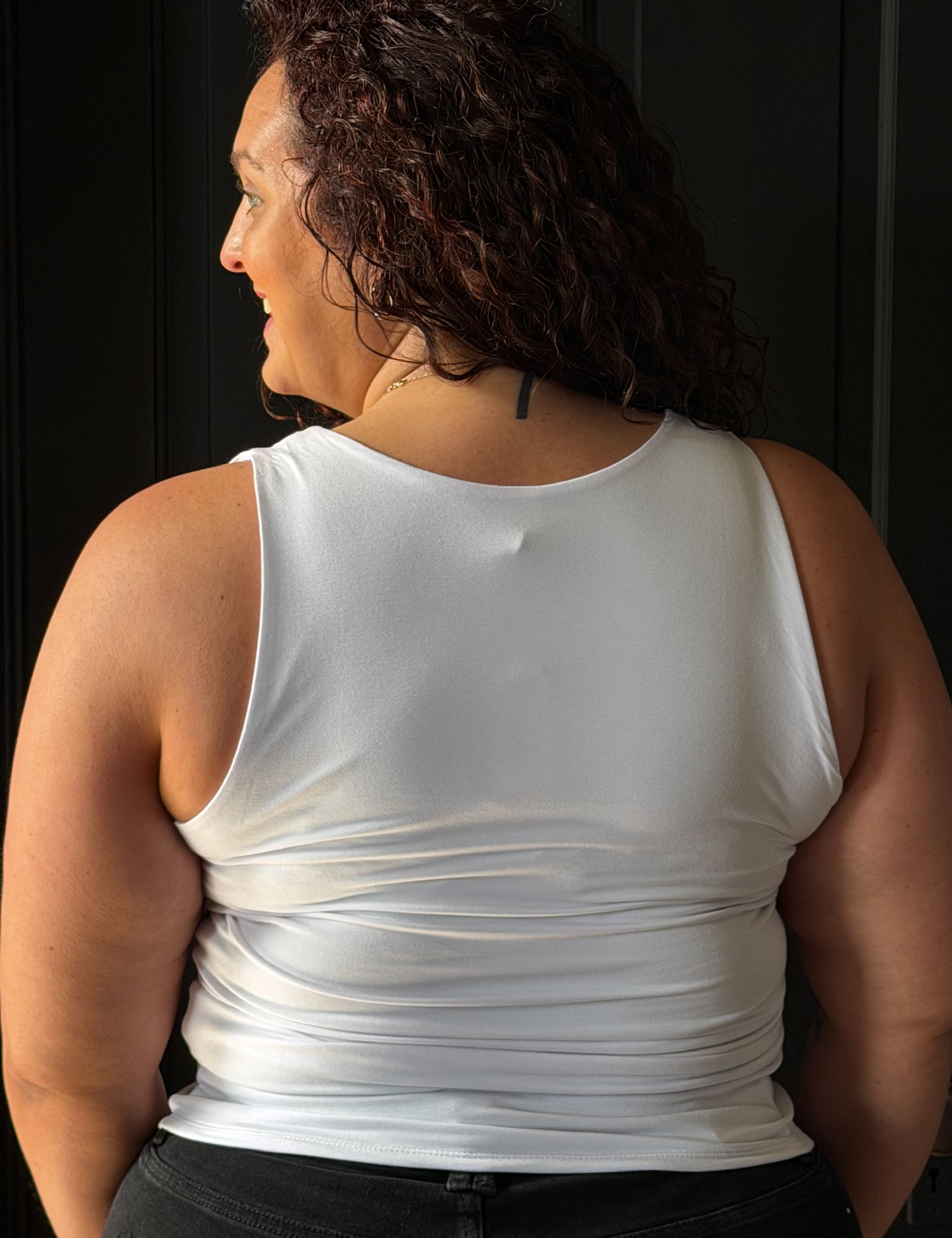 Brooke Plus Size Basic V Neck Tank
