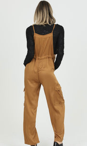 Cedar Mustard Cargo Pant Overall Jumpsuit