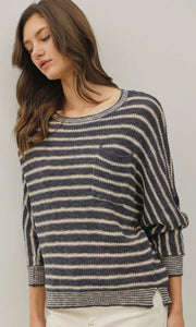 Luke Waffle Knit Dolman Sleeve Sweater