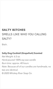 Whiskey River - WTF “Salty Bitches” 6.5 OZ Candle