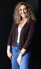 Mable Brown Open Bolero Knit Cardigan