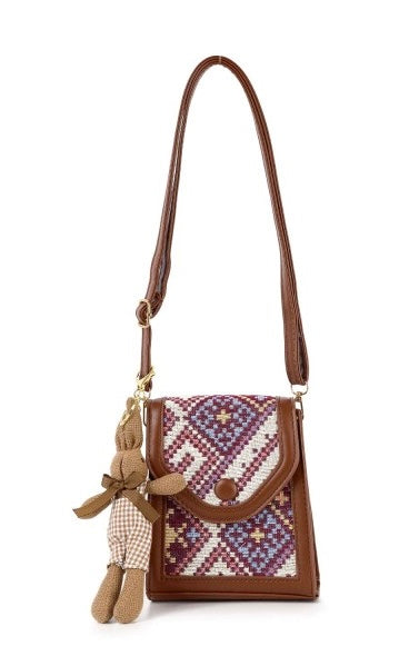 Edawrd Red Decorative Accent Shoulder Bag