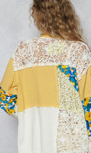 Kelsey Honey Patchwork Button Front Top